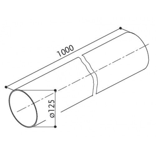 Tubo diametro intero 12, da cm 100 plastica bianco 112.0157.308 